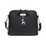 Vintage Plaid Crossbody Bag Women PU Leather Shoulder Bag
