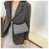 Vintage Plaid Shoulder Bag Messenger Bag for Women Camera Female Shoulder Bag