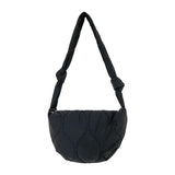 Vintage Pleated Women Bag Casual Subaxillary Bag Nylon Handbags