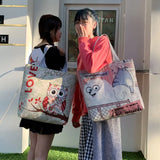 Vintage Owl Print Casual Shoulder Bag Tote Handbag