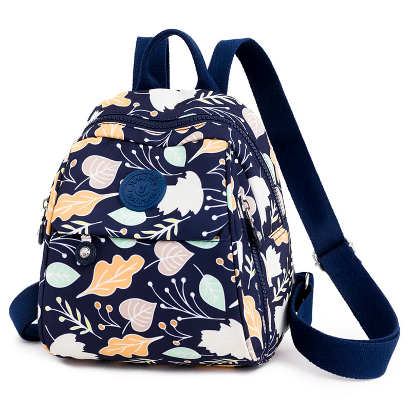 Vintage Print Women's Backpack Small Multifunctional Mini Shoulder Bag