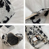 Vintage Printed Shoulder Bags Women Large Capacity Crossbody Underarm All-match