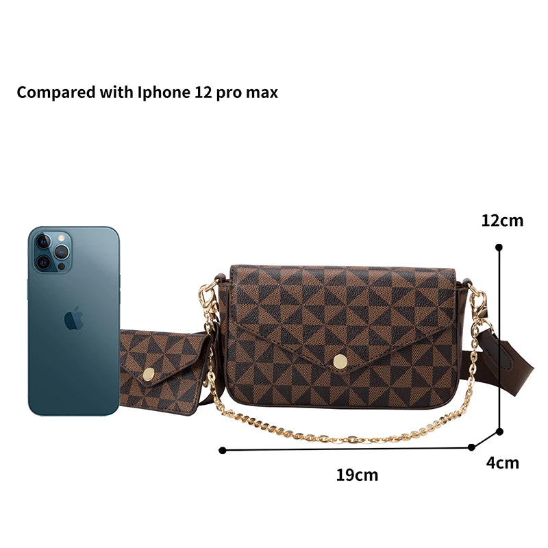 Vintage Printing 2-IN-1 Messenger Bag for Women