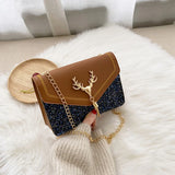 Vintage Printing Handbag Messenger Bag For Women