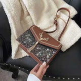 Vintage Printing Handbag Messenger Bag For Women