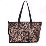 Leopard Print Tote Bag Women Shoulder Handbag