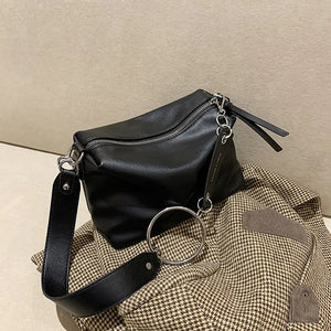 Vintage Black Crossbody Bag for Women