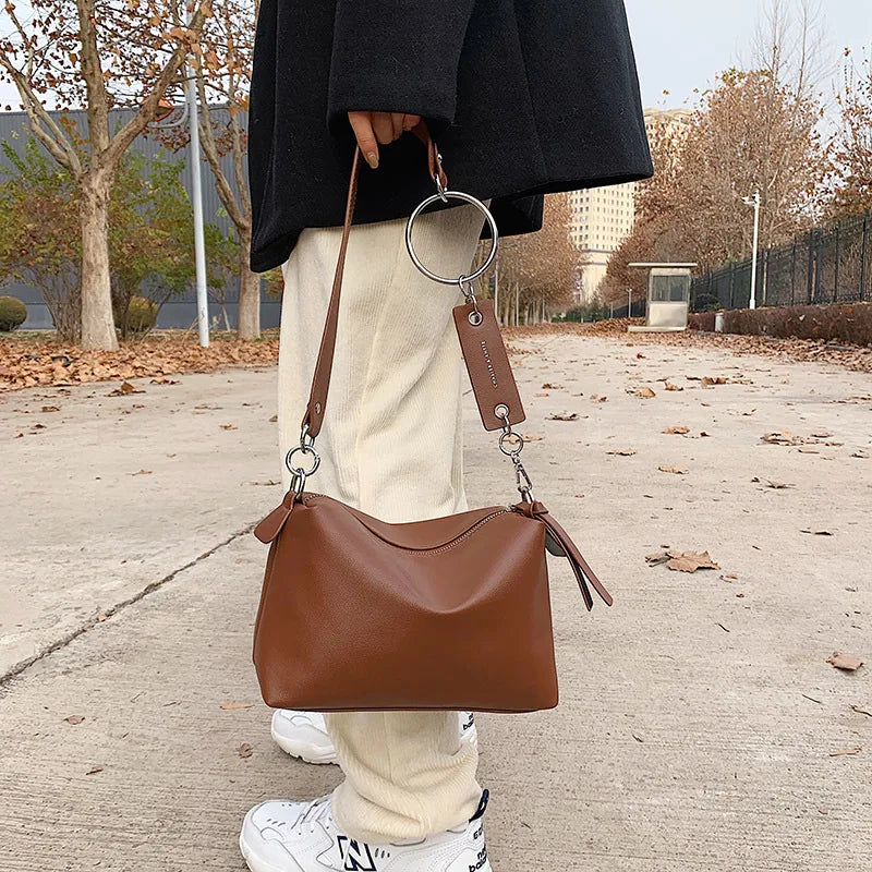 Vintage Black Crossbody Bag for Women