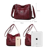 Vintage PU Leather Shoulder Small Crossbody Bags for Women Casual Purses