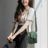 Vintage Pu Leather Small Crossbody Bags Solid Flap Phone Pouch