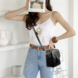 Vintage Pu Leather Small Crossbody Bags Solid Flap Phone Pouch