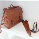Vintage PU Leather Small Backpack Shoulder Bag College Style