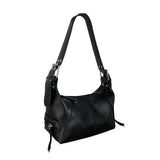 Vintage Pu Women's Armpit Bag Zipper Shoulder Bag