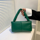 Vintage Quilted Lattice Handbag Women Top-Handle Bag Casual PU Leather Handbags