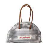 Vintage Japanese Semi-circular Leather Rope Handbag