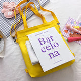 Vintage Retro Students Harajuku Shoulder Bags Women Patchwork Large Capacity