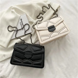 Vintage Rivet Small Crossbody Bags For Women PU Leather Chain Handbag
