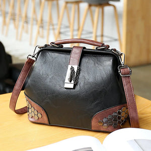 Vintage Rivet Crossbody Bag for Women