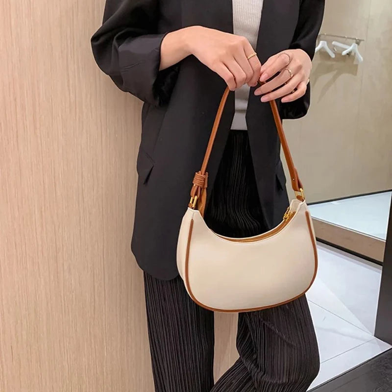 Vintage Saddle Shaped Underarm Shoulder Bags For Women
