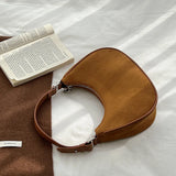 Vintage Scrub PU Leather Small Suede Shoulder Bags For Women