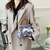 Vintage Shell Lock Japan Style Women Shoulder Crossbody Bags Chain Fringe Bag