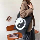 Vintage Canvas Shoulder Bag Eco Friendly Shopping Tote