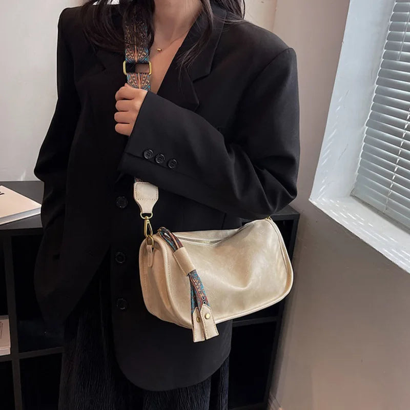 Vintage Shoulder Bag Female PU Leather Crossbody Bag