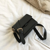 Vintage PU Leather Shoulder Bag for Women Crossbody Messenger Bag