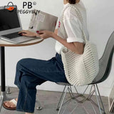 Vintage Woven Shoulder Bag for Seaside Vacation