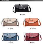 Vintage Leather Shoulder Bag Crossbody Purse Rhinestone Pocket