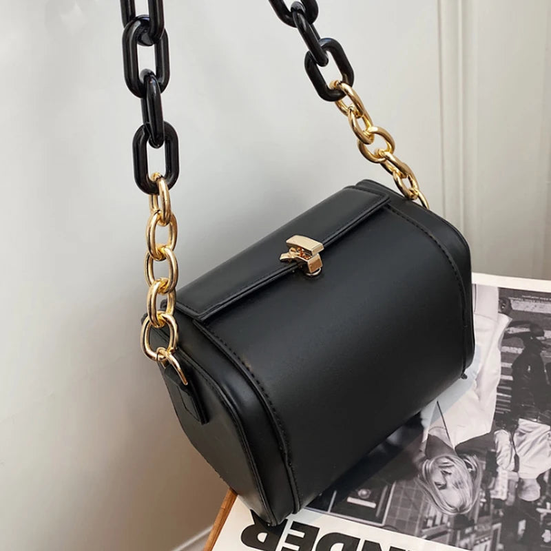 Vintage Shoulder Bag Chain Women Handbag Square Tote bag