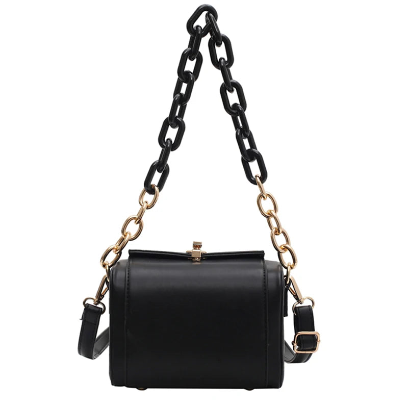 Vintage Shoulder Bag Chain Women Handbag Square Tote bag