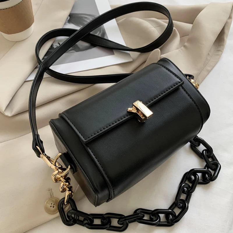 Vintage Shoulder Bag Chain Women Handbag Square Tote bag