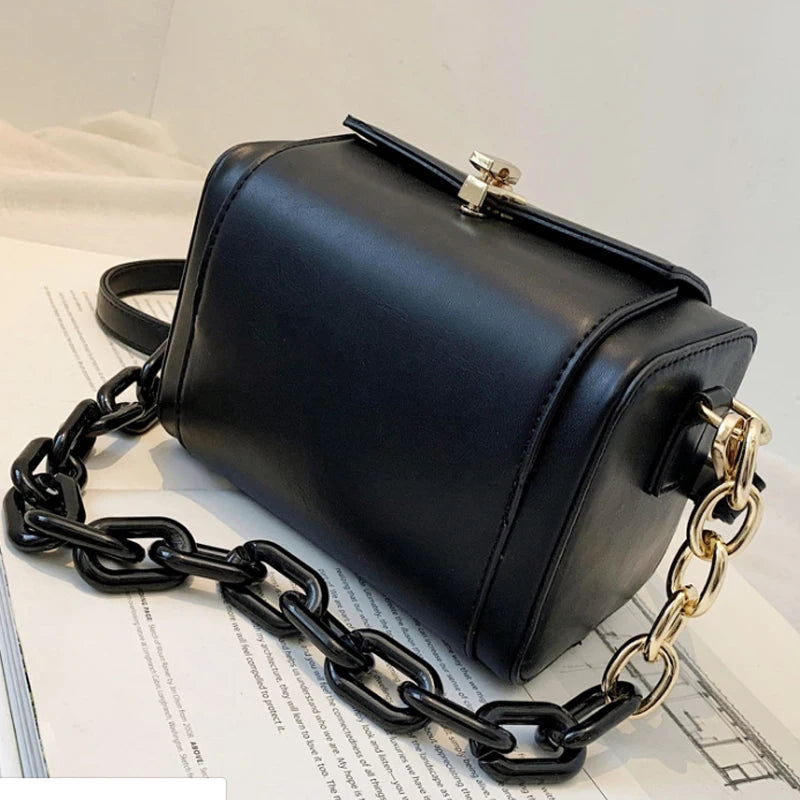 Vintage Shoulder Bag Chain Women Handbag Square Tote bag