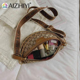 Vintage Shoulder Bag Printed Letter Women Saddle Waist Bag
