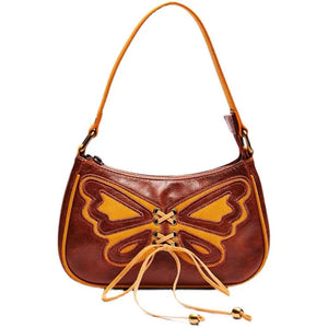 Vintage Pu Leather Butterfly Women Bag Handbag Chain Tote Purses Little Bag