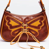 Vintage Pu Leather Butterfly Women Bag Handbag Chain Tote Purses Little Bag
