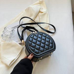 Vintage Small Round Shoulder Bag for Women