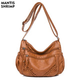 Vintage Shoulder Bag Women Bag High Pu Leather Messenger Bag
