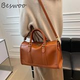 Vintage Shoulder Bag Women Large Capacity Travel Bag Business Trip Crossbody Bag