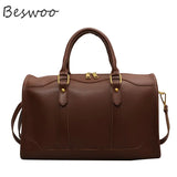 Vintage Shoulder Bag Women Large Capacity Travel Bag Business Trip Crossbody Bag