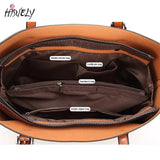 Vintage Shoulder Bag Oil Wax Leather Tote Bag Female Handbag