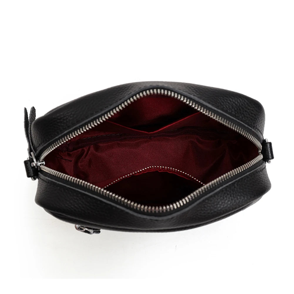 Vintage Leather Crossbody Bag Small Phone Pouch Casual Handbags
