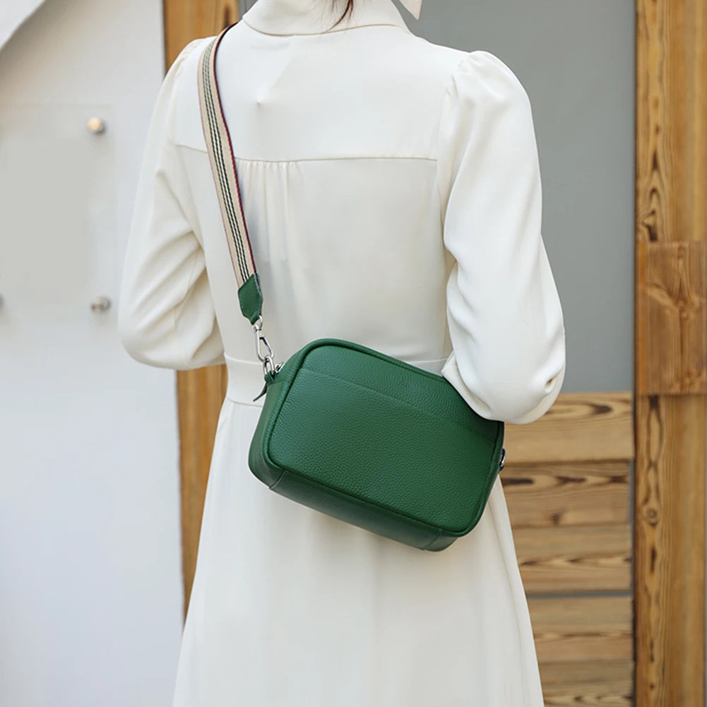 Vintage Leather Crossbody Bag Small Phone Pouch Casual Handbags