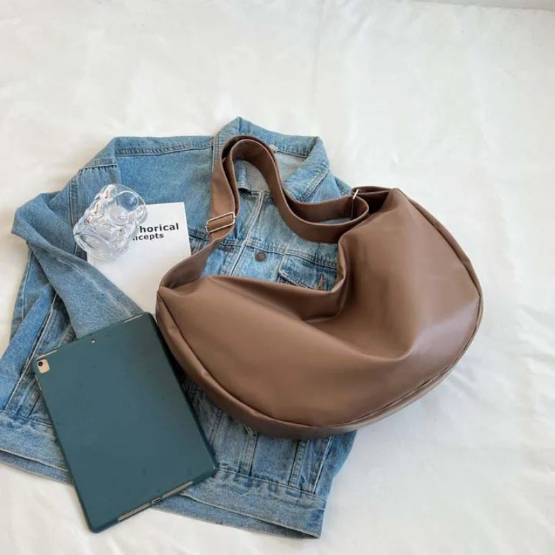 Vintage Women's Shoulder Bag Soft PU Leather Crossbody Tote Large All-match