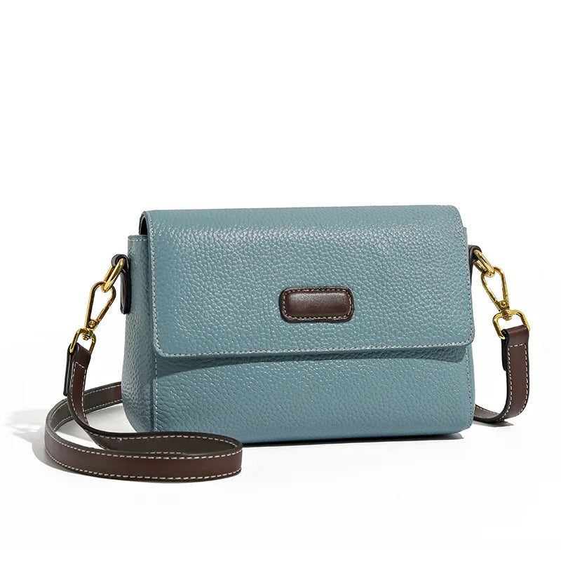 Vintage Leather Crossbody Bag for Women Small Shoulder Messenger Bag
