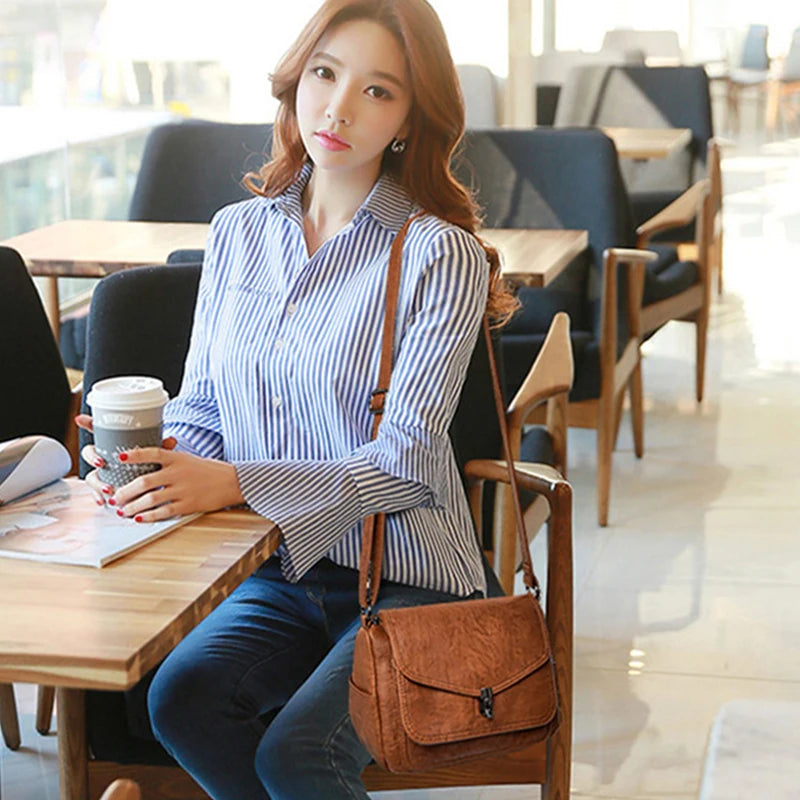 Vintage Shoulder Messenger Bags for Women Soft Leather Crossbody Bags