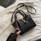 Vintage Silk Scarf Shoulder Bag for Women Totes Ladies Crossbody Bag Purse