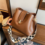 Vintage Casual Bucket Shoulder Bag Crossbody Messenger Handbags PU Leather