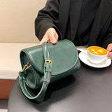 Vintage Small Crossbody Bag Girls PU Leather Shoulder Bag